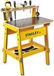 Stanley Jr. WB002-SY Children's Workbench - Let Your Child Play and Learn at The Same Time - Made of Solid and Durable Wood - from 5 Years, Yellow Black