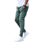 Trendbull Exclusive Men's Cotton Track Pants–Stylish Joggers with Curved Zip Pouch Pocket and Logo-Versatile Gents Casual Bottoms Ideal for Gym, Running, Lounge & Winter Nightwear (S-Size, GREEN)