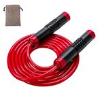 Gaoykai Weighted Jump Rope for Women,Men,Heavy jump rope with Adjustable Bold PVC Rope,Ball Bearing Aluminum Alloy Non-Slip Handle,Great for Crossfit Training, Boxing, and MMA Workouts