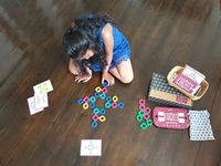 Maniams Toycathon Winner Handmade Krazy Kolam Coloured Wooden Creative Shape Puzzle for Kids 4 years and above (Multicolor, 28 wooden pieces + 30 pattern cards)