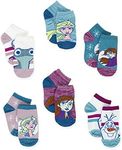 Disney Frozen 2 Anna Elsa Toddler Girls 6 Pack Quarter Socks Set (Shoe: 4-7 (Sock: 2-4), Anna Elsa Bruni 6 pk)