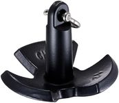 VEVOR River Anchor, 12 LBS Boat Anchor Cast Iron Black Vinyl-Coated with Shackle, Marine Grade Mushroom Anchor for Boats Up to 10 ft, Impressive Holding Power in River and Mud Bottom Lakes