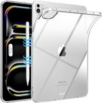 M.G.R.J® Soft TPU Transparent Back Case Cover for Apple iPad Pro 11 inch M4 (2024)