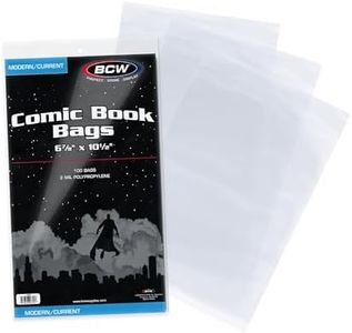 BCW Current Size Comic Bags,6-7/8" x 10-1/2" with 2" Flap - (100 Sleeves)