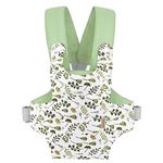 GAGAKU Baby Doll Carrier Front and Back Carrier for Dolls, Cotton Stuffed Animal Doll Accessories, Toy Doll Carriers with Adjustable Straps for Kids - Green Lotus Seed