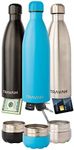 Diversion Safe Water Bottle Can Hidden Bottom for Valuables | 17ounce Liquid Capacity and Dry Storage Compartment | Stainless Steel Vacuum Insulated Leak Proof | BONUS Smell Proof Bag Included