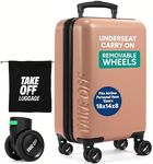 Take OFF Luggage - Personal Item Rolling Suitcase 3.0, TSA Approved, Small Carry On, Under the Seat, Hard Shell with Removable Wheels, Light Weight Bag, Airplane Travel Essential Accessories, 18x14x8
