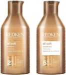 Redken All Soft Shampoo and Conditioner Set for Dry Hair, With Argan Oil, Intense Softness and Shine