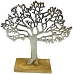 F&G Supplies Beautiful Polished Aluminium 'Tree of Life' Sculpture Decoration Jewellery Stand