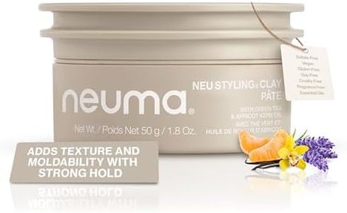 NEUMA Neu Styling Hair Clay 1.8 Fl. Oz. Strong Hold Texturizing with Lavender, Mandarin & Vanilla Scent, Hair Clay for Men & Women