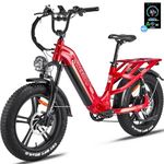 FREESKY Electric Bike for Adults 48V 20AH Battery Step-Thru up to 32KMH &140kilometer Ebike, Dual Hydralic Brakes 4.0×22” Fat Tires Full Suspension Electric Bicycle