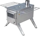 Winnerwell Nomad Medium Tent Stove | Tiny Portable Wood Burning Stove for Tents, Shelters, and Camping | 800 Cubic Inch Firebox | Precision Stainless Steel Construction | Includes Chimney Pipe