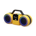 PHILIPS The Roller Wireless Speaker TAMS60Y - 120W max, Bluetooth 6.0, IP67 waterproof, 24h battery, stereo sound, retro design, Auracast, USB-C, LED lights - Yellow