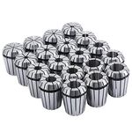 HSEAMALL 19PCS ER32 Precision Spring Collet Set,2mm-20mm ER32 Collet Chuck for CNC Workholding Engraving & Milling Lathe Tool