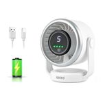 Gesto High Speed Turbo Table Fan – 5 Speed Rechargeable Desk Fan with 3600mAh Battery, Upto 10 Hrs. Runtime, USB Type-C Portable Fan, 180° Adjustable Quiet Desktop Fan for Office, Home, Kitchen,Travel