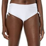 Catalina Women's Side Tie Bikini Swim Bottom Swimsuit, White, Small