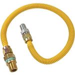 BrassCraft CSSD44R-18 P Safety Plus Gas Appliance Connector with 1/2" OD EFV and 1/2" MIP x 1/2" MIP x 18"