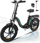 HITWAY Electric Bike, 20" Fat Tire Ebikes, 11.2Ah 250W 36V E Bike, 35-90KM Electric Folding Bikes with 7 Gears SHIMANO System City E Bike Mountain Bicycle for Adults