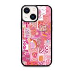 NNLEA for iPhone 13 and 14 Case,Pink Trend Retro Case Cover with Fashion Vogue Designs for Girls Women,for iPhone 13 and 14 6.1" Black