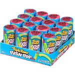 Triple Power Push Pop - 2 Different Fruit Flavours - 3 Pops in 1 - Display of Individual Lollipops - Fun Candy for Birthdays and Parties, Pack 16