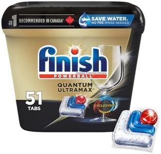 Finish Quantum UltraMax Dishwasher Detergent Tabs for Diamond Shine, Removes burnt-on stains & 24hr Dried on stains, No pre rinse needed, 51 Tablets