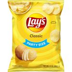 Frito Lay Lays Potato Chips, Classic, Party Size 13 oz