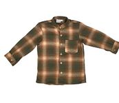 Cutoos Flannel Long Sleeve Kids Shirts (5-6 Years, Green)