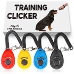 Diyife Clicker Training for Dogs, [4 Pcs, Multi-Color] Dog Clicker for Training, Clicker Dog Training with Wrist Strap, Clicker for Pets, Dog Clicker Perfect for Dog Cat Horse Behavioral Training