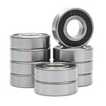 CNXBB 10 PCS 6203-2RS Double Rubber Sealed Deep Groove Ball Bearings 17x40x12mm, Deep Groove Ball Bearing ABCE-3 Pre-Lubricated, Chromium Bearing Steel (10, 6203-2RS)