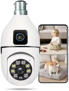 Eyetech Dual Lens 4MP/8MP WiFi Smart Light Bulb Camera for Home | Full HD | Color Night Vision | Two Way Audio | Wireless Indoor Security Camera with Mobile App V380 Pro (Dual Lens Light Camera)