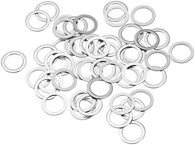 uxcell M10 304 Stainless Steel Flat Washers, 50pcs 10x14x0.5mm Ultra Thin Flat Spacers for Screw Bolt, Electronic Repair, Automotive