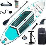 Aqua Plus 6inches Thick Inflatable SUP for All Skill Levels Stand Up Paddle Board,Paddle,Double Action Pump,ISUP Travel Backpack, Leash,Shoulder Strap,Youth,Adult Inflatable Paddle Board