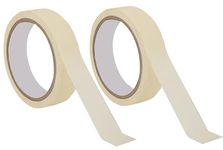 GLUN® Masking Tape 1 Inch 20 Meter, Labelling, Painting, no leave adhesive, Paper Masking tape pack of (2)