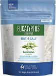 Eucalyptus Bath Salt, Epsom Salt With Eucalyptus Essential Oils Plus Vitamin C Crystals, All Natural with No Additives, No Fillers 32 Ounces BPA-Free Pouch