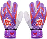 WVVOU Goalkeeper Gloves for Kids Youth, Soccer Goalie Gloves with Double Protection, Anti-Slip Soccer Gloves, Super Grip