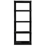 Koolatron Oskar 5 Tier Plastic Shelf, Garage Shelving Unit, Rack and Storage Shelves - Ideal for Storage Shed, and Shelf Organizer - Perfect for Garage Storage and Shelving Solutions,Black