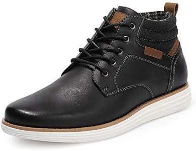 Bruno Marc Men's Mid Top Chukka Sneaker Lace Up Dress Boot Business Casual Shoes Black Size 13 M US Grand-high