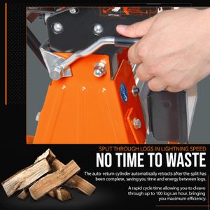 SuperHandy Electric Log Splitter – 6 Ton Heavy Duty Wood Cutter