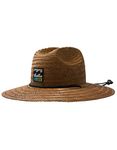 Billabong Patches Lifeguard Straw Hat, Dark Stain, One Size