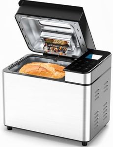 25-IN-1 Bread Maker with Visible Lid | 2lb Automatic Machine, Auto Nut Dispenser, 13-Hour Delay Timer, One-Touch Control & Recipes – Easy Operation, High Success for Homemade Bread