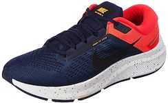 Nike Mens Running Shoe Air Zoom Structure 24-Obsidian/Black-Bright Crimson-White-Da8535-403-7Uk