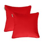 Gardenista 18" Garden Scatter Cushion | Outdoor Water Resistant Garden Furniture Pillow | Soft and Comfy Patio Furniture Cushions | Throw Pillows for Sofa, Couch, Balcony - 2 Pack (Red)