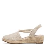 LifeStride Women's Katrina 2 Espadrille Wedge Loafer, Natural Crochet, 11 Wide
