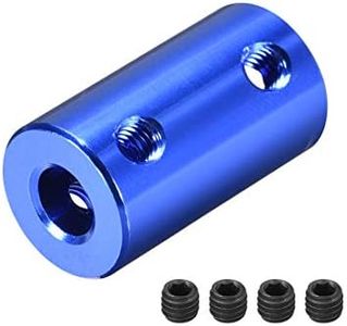 uxcell 6.35mm to 6.35mm Bore Rigid Coupling Set Screw L25XD14 Aluminum Alloy,Shaft Coupler Connector,Motor Accessories,Dark Blue,2pcs