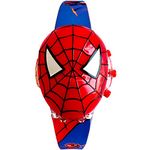 Brishti 3D Super Hero Character Multicolored Glowing Light and Musical Digital Girl's and Boy"s Wrist Watch | Unique Cute Cartoon Character on strap | Soft Silicone Strap | Suitable for Age 3-12 Year Kid (Red)