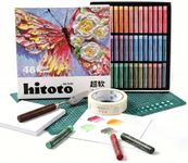 rubens 48 Macaron Soft Oil Pastels Set with 30 Sheets Paper, Knife, Board, Tape for Beginners