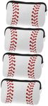 Beavorty 4pcs Baseball Cosmetic Bag