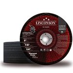 LINCONSON 10 Pack 5 Inch Grinding Wheel for Metal & Stainless Steel Used On Angle Grinder 5”x1/4”x7/8" Depressed Center (SG 5044DC)