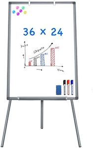 Easel Whiteboard - Magnetic Portable Dry Erase 36 x 24 Tripod Height Adjustable, 3' x 2' Flipchart Easel Stand White Board for Office (36x24 Gray)