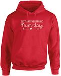 Hippowarehouse Just another manic Mum-day unisex Hoodie hooded top (Specific size guide in description) Red